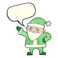 cartoon santa claus with speech bubble N77