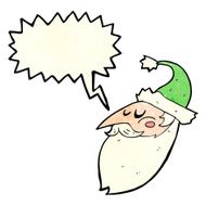 cartoon santa face with speech bubble N4