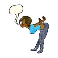 cartoon sexy woman with speech bubble N8
