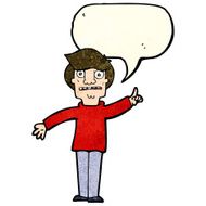 cartoon man asking question with speech bubble N18