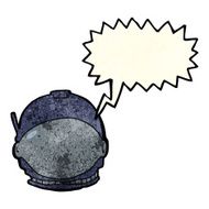 cartoon astronaut face with speech bubble N3