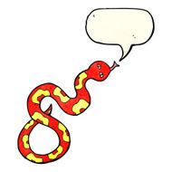 cartoon snake with speech bubble N25