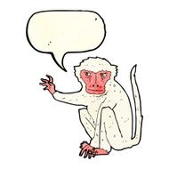cartoon evil monkey with speech bubble N2