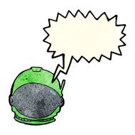 cartoon astronaut face with speech bubble N4