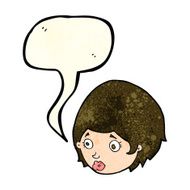 cartoon girl with concerned expression speech bubble N3