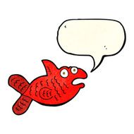 cartoon fish with speech bubble N30