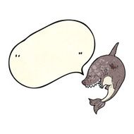 cartoon shark with speech bubble N15