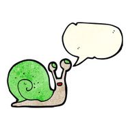 cartoon snail with speech bubble N15