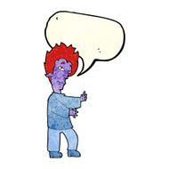 cartoon vampire with speech bubble N47