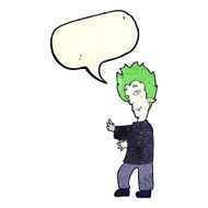 cartoon vampire with speech bubble N49