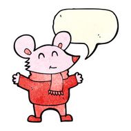 cartoon mouse with speech bubble N3