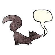 cartoon little wolf cub with speech bubble N3