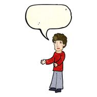 cartoon man explaining with speech bubble N8