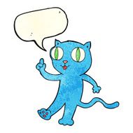 cartoon cat with idea speech bubble N2