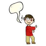 cartoon boy with popping out eyes speech bubble N4