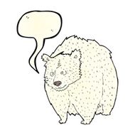 huge polar bear cartoon with speech bubble N2