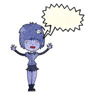 cartoon vampire girl with speech bubble N84