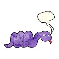 funny cartoon snake with speech bubble N10