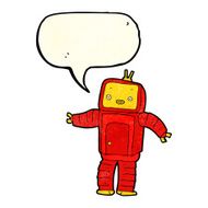 cartoon robot with speech bubble N71