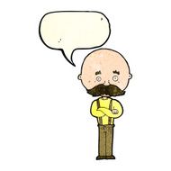 cartoon grandfather with speech bubble N4