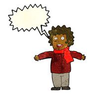 cartoon surprised man with speech bubble N54