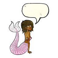 cartoon mermaid with speech bubble N24
