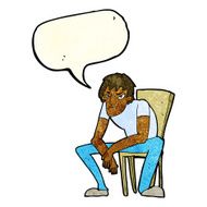 cartoon dejected man with speech bubble N2