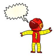 cartoon astronaut with speech bubble N47