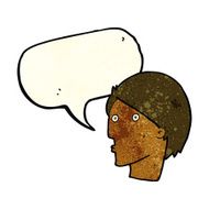 cartoon surprised face with speech bubble N5