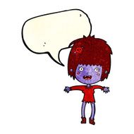 cartoon vampire girl with speech bubble N87