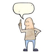 cartoon man pointing finger with speech bubble N3