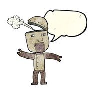 cartoon funny robot with speech bubble N30