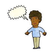 cartoon surprised man with speech bubble N55