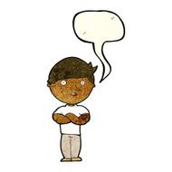 cartoon happy man with speech bubble N181