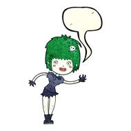 cartoon vampire girl with speech bubble N88