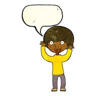 cartoon startled boy with speech bubble N12