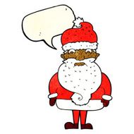 cartoon grumpy santa claus with speech bubble N4