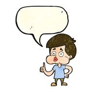 cartoon boy giving thumbs up with speech bubble N4