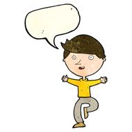 cartoon excited man with speech bubble N27