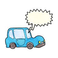 cartoon car with speech bubble N14