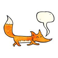 cartoon little fox with speech bubble N14