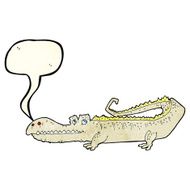 cartoon crocodile with speech bubble N11