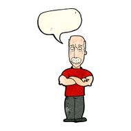 cartoon angry man with mustache speech bubble N3