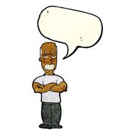 cartoon angry man with mustache speech bubble N4