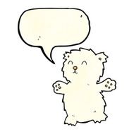 cartoon teddy bear with speech bubble N3