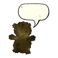 cartoon teddy bear with speech bubble N4