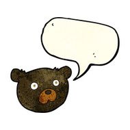 cartoon black bear with speech bubble N27