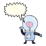 cartoon robot cyborg with speech bubble N3