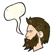 cartoon man with beard speech bubble N4