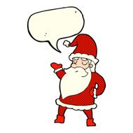 cartoon santa claus with speech bubble N80